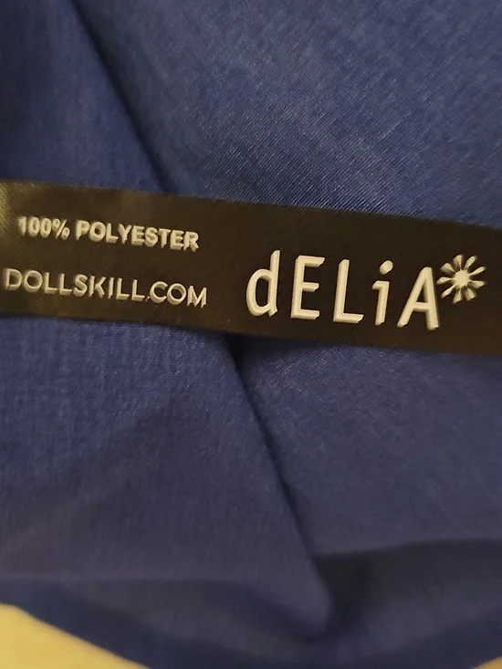 Nwot dELiA*s Navy Blue and Black Lace Costume Dress #69 - Picture 4 of 6